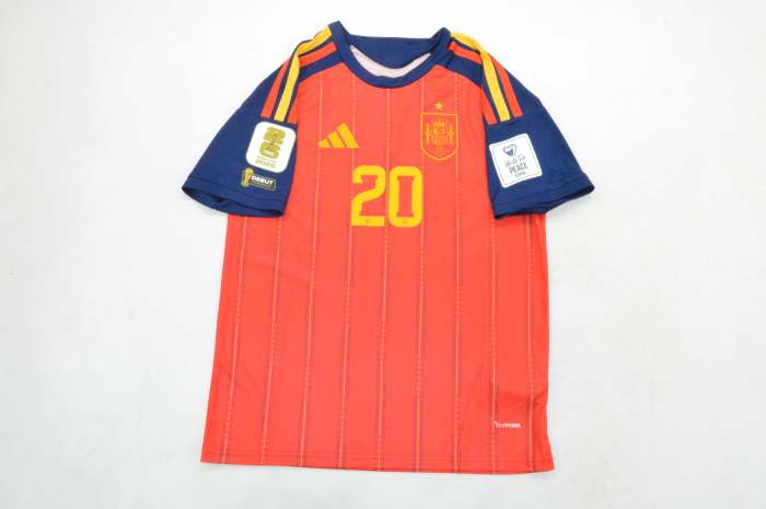 with DEBUT+World Cup Patch Player Version 2026 Spain Home Soccer Jersey España Camisetas de Futbol
