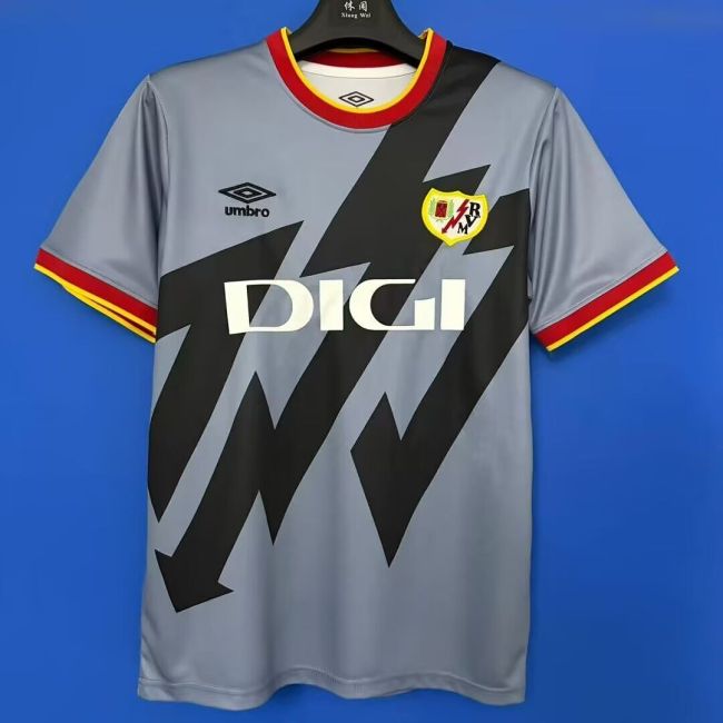 Fans Version 2026-2027 Rayo Vallecano Away Grey Soccer Jersey Football Shirt