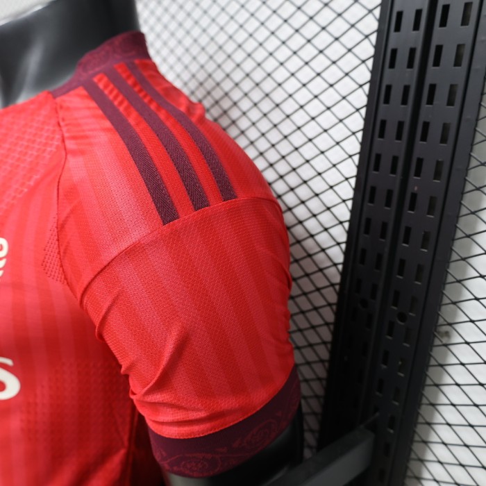 Player Version 2026-2027 Lyon Away Red Soccer Jersey Olympique Lyonnais Football Shirt