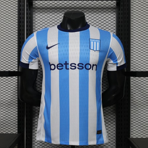Player Version 2026-2027 Argentina Racing Club Home Soccer Jersey Football Shirt