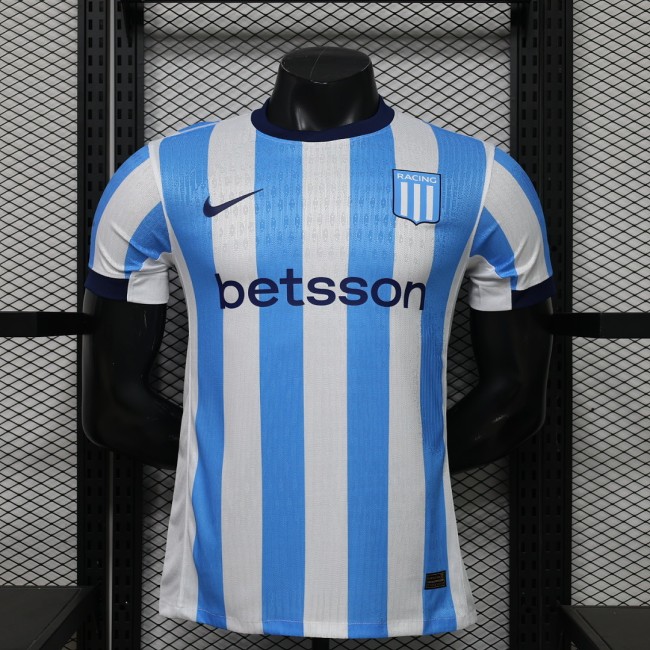 Player Version 2026-2027 Argentina Racing Club Home Soccer Jersey Football Shirt
