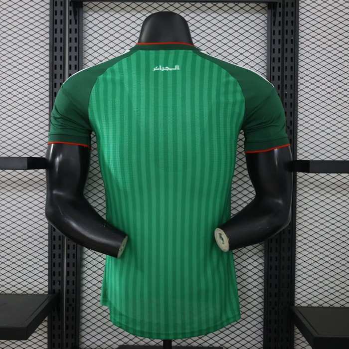 with 2 Stars Player Version 2026 Algeria Away Green Soccer Jersey Football Shirt