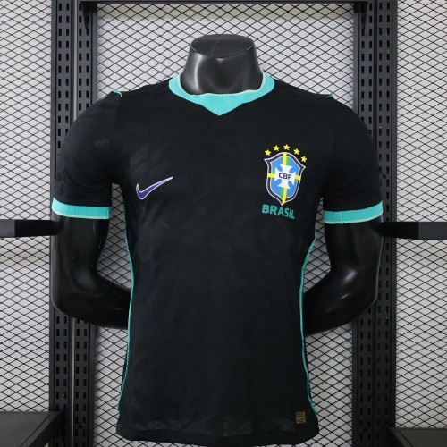 Player Version 2026 Brazil Black/Green Soccer Jersey Brasil Camisetas de Futbol