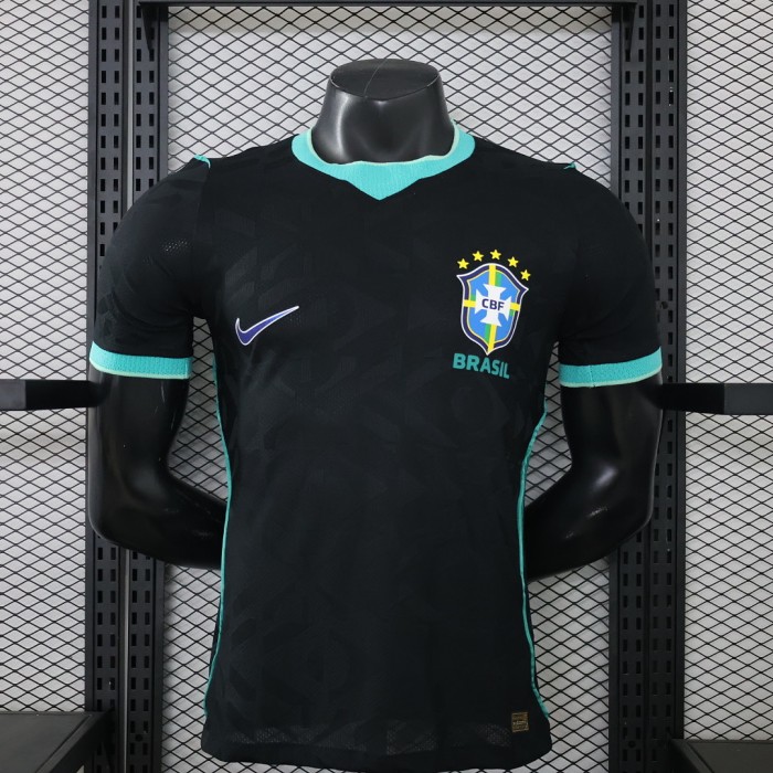 Player Version 2026 Brazil Black/Green Soccer Jersey Brasil Camisetas de Futbol