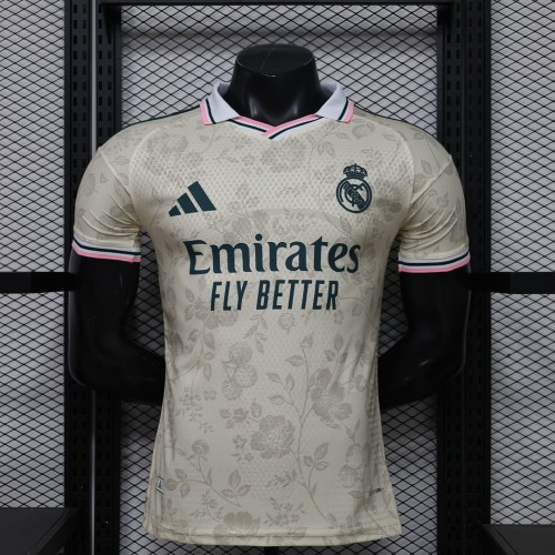Player Version 2026-2027 Real Madrid Light Yellow Special Edition Soccer Jersey Real Football Shirt