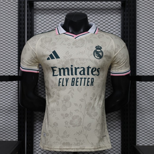 Player Version 2026-2027 Real Madrid Light Yellow Special Edition Soccer Jersey Real Football Shirt