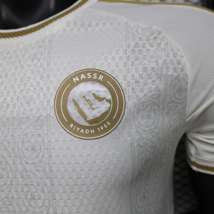 without Sponor Logo Player Version 2026-2027 Al Nassr Away White Soccer Jersey Football Shirt
