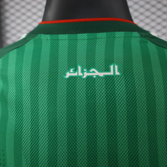 with 2 Stars Player Version 2026 Algeria Away Green Soccer Jersey Football Shirt