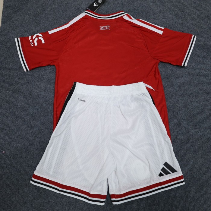Player Version Adult Uniform 2026-2027 Manchester United Home Soccer Jersey Shorts Men's Man United Football Kit