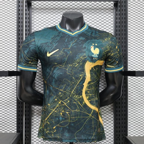 Player Version 2026 France Dark Green Soccer Jersey Football Shirt