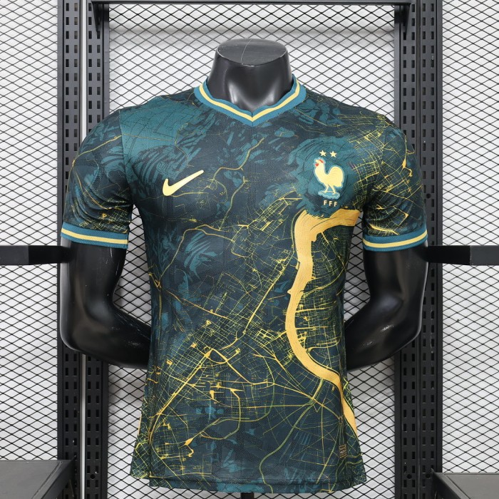 Player Version 2026 France Dark Green Soccer Jersey Football Shirt
