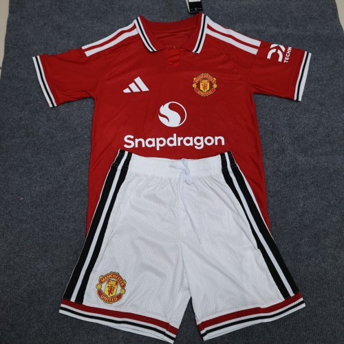 Player Version Adult Uniform 2026-2027 Manchester United Home Soccer Jersey Shorts Men's Man United Football Kit