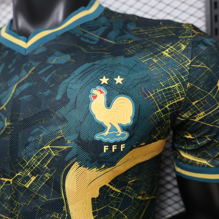 Player Version 2026 France Dark Green Soccer Jersey Football Shirt