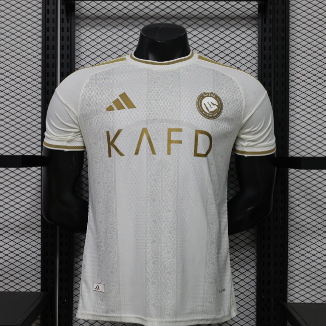with Sponor Logo Player Version 2026-2027 Al Nassr Away White Soccer Jersey Football Shirt