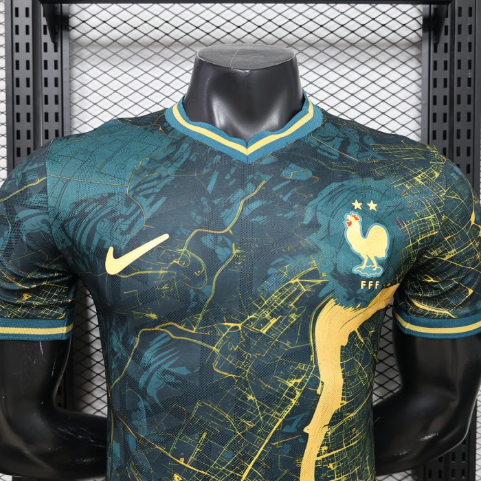 Player Version 2026 France Dark Green Soccer Jersey Football Shirt