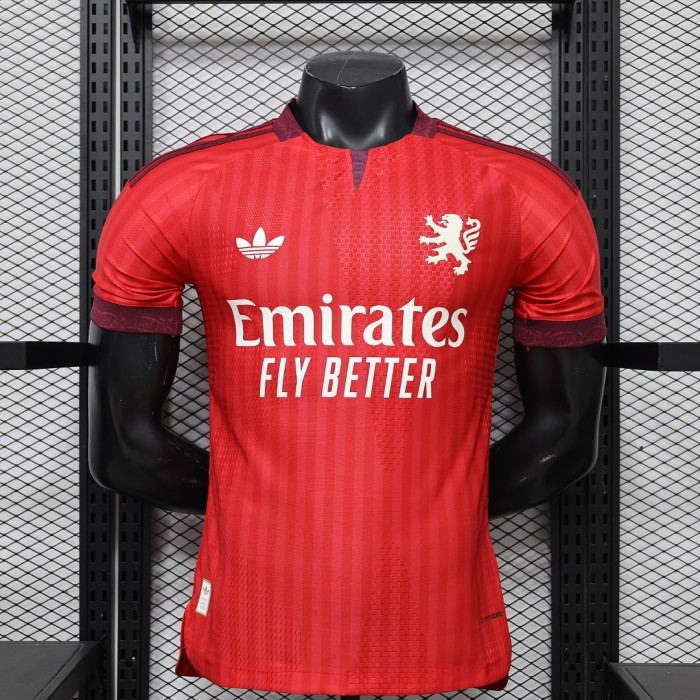 Player Version 2026-2027 Lyon Away Red Soccer Jersey Olympique Lyonnais Football Shirt