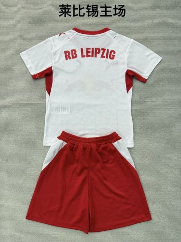 Youth Uniform Kids Kit 2026-2027 RB Leipzig Home Soccer Jersey Shorts Child Football Set