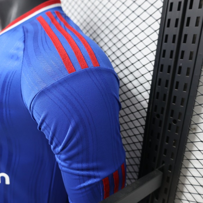 Long Sleeve Player Version 2026-2027 Manchester United Away Blue Soccer Jersey Man United Football Shirt