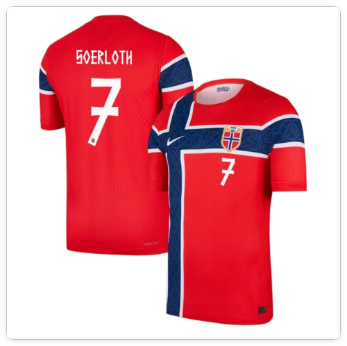 Fan Version 2026 Norway World Cup SØRLOTH 7 Home Soccer Jersey Football Shirt