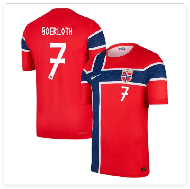 Fan Version 2026 Norway World Cup SØRLOTH 7 Home Soccer Jersey Football Shirt