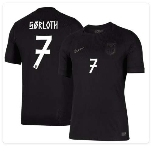 Fan Version 2026 Norway World Cup Martin SØRLOTH #7 Away Black Soccer Jersey Football Shirt