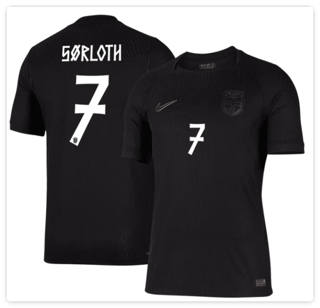 Fan Version 2026 Norway World Cup Martin SØRLOTH #7 Away Black Soccer Jersey Football Shirt