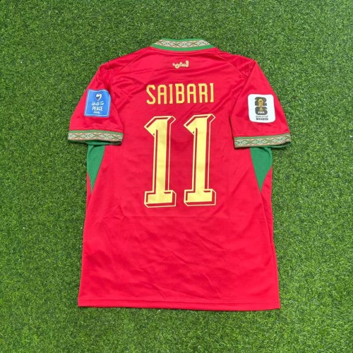 with World Cup Patch Player Version 2026 FIFA World Cup Morocco Saibari 11 Home Soccer Jersey Football Shirt
