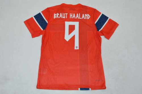 Fan Version 2026 Norway World Cup Erling Braut Haaland 9 Home Soccer Jersey Football Shirt