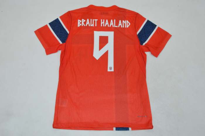 Fan Version 2026 Norway World Cup Erling Braut Haaland 9 Home Soccer Jersey Football Shirt