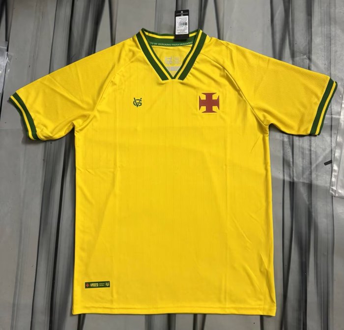 Fan Version 2026-2027 Vasco Da Gama Yellow Soccer Jersey Footall Training Shirt