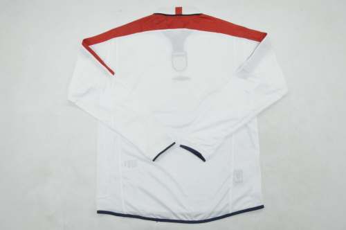 Long Sleeve Retro Jersey 2004 England Home Soccer Jersey Vintage Football Shirt