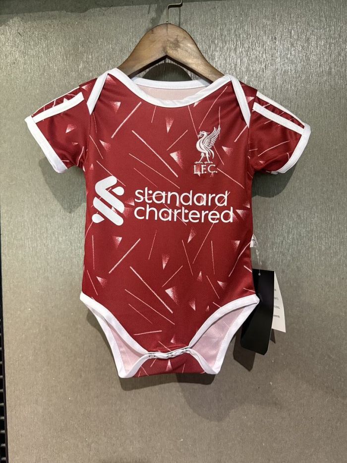Baby Cloth 2026-2027 Liverpool Home Soccer Jersey Baby Onesies