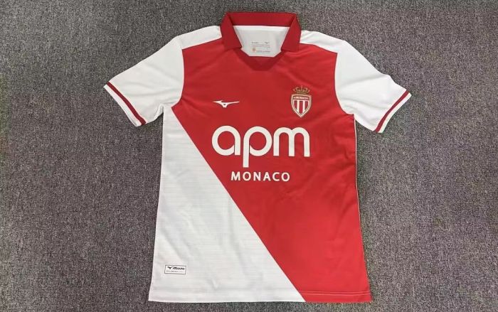 Fan Version 2026-2027 AS Monaco Home Soccer Jersey Football Shirt