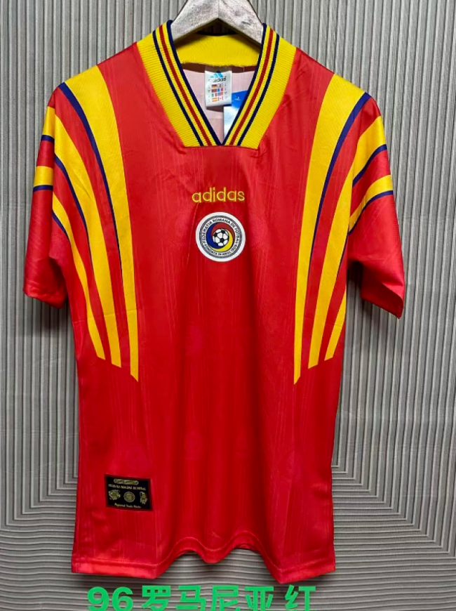 Retro Jersey 1996 Romania Home Soccer Jersey Vintage Football Shirt