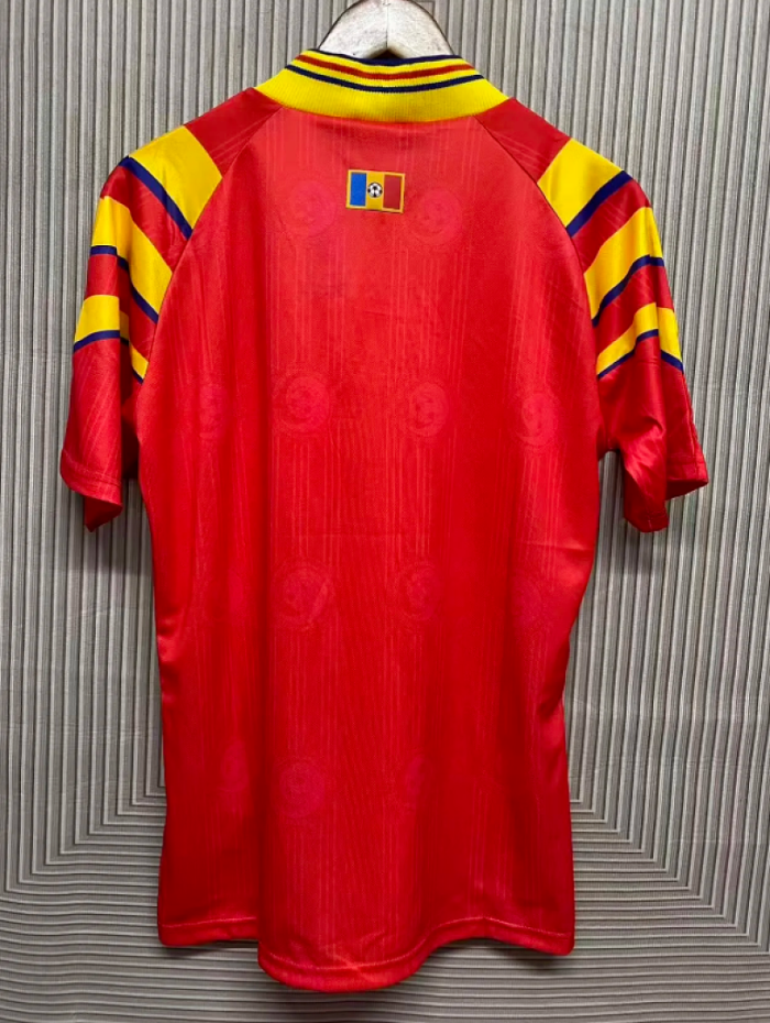 Retro Jersey 1996 Romania Home Soccer Jersey Vintage Football Shirt