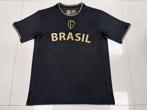 Fan Version 2026-2027 Corinthians Black Soccer Training Jersey Football Shirt