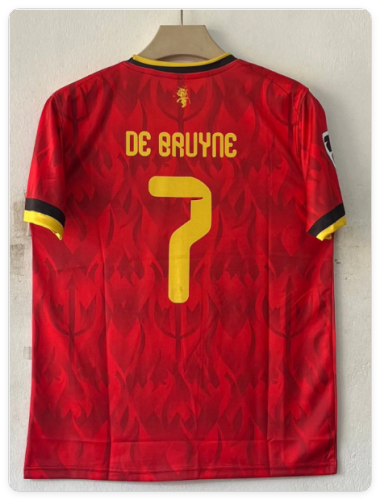 with World Cup Patch Player Version 2026 BEL Kevin De Bruyne 7 Home Soccer Jersey Football Shirt