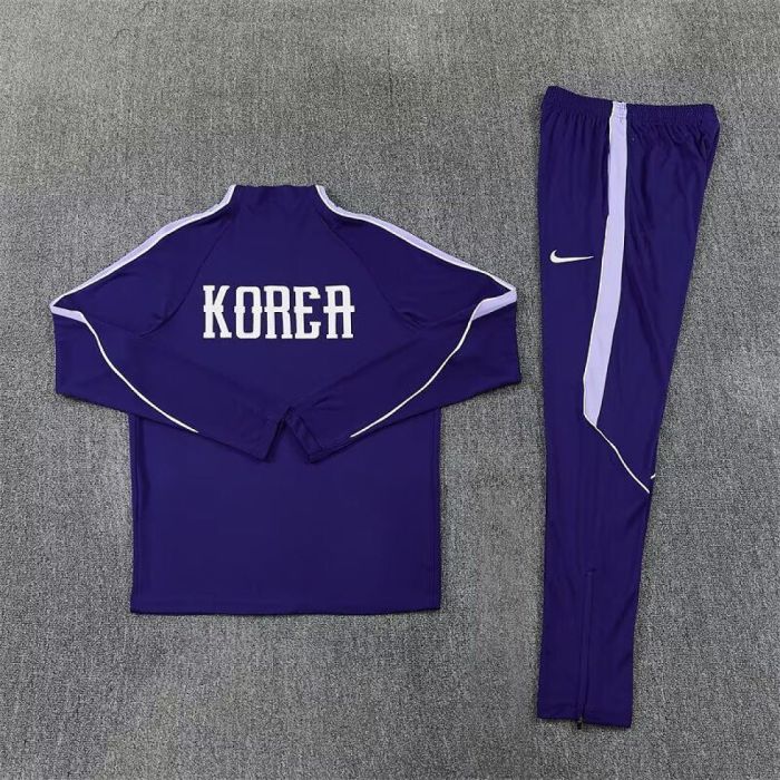 2026-2027 South Korea Purple Soccer Training Sweater Jacket Football Jacket and Pants