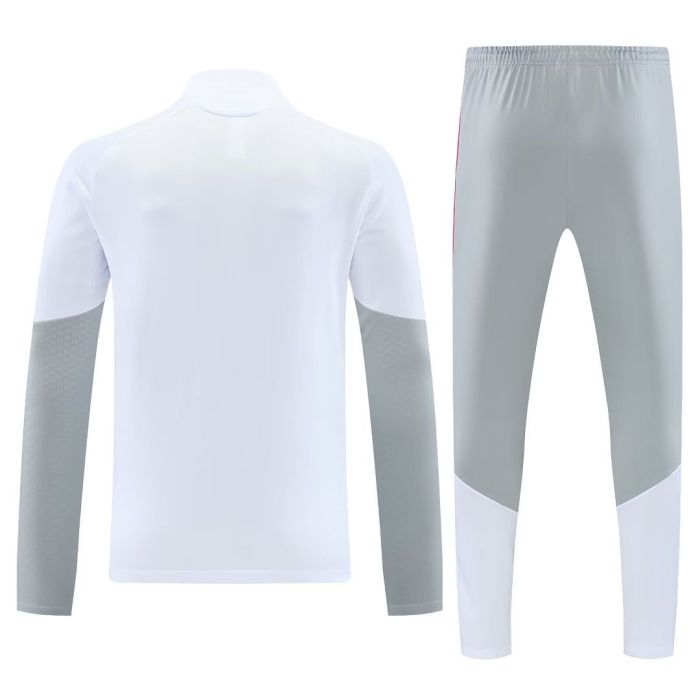 2026-2027 Liverpool White/Grey Soccer Training Sweater Jacket Football Jacket and Pants