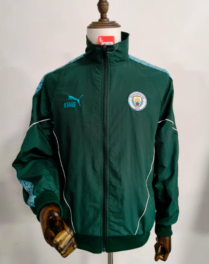 2026 Manchester City Green Soccer Windbreaker Jacket Football Jacket