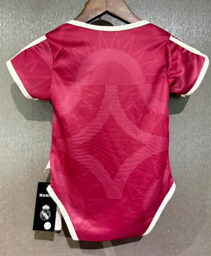 Baby Cloth 2026-2027 Real Madrid Third Away Pink Soccer Jersey Baby Onesies