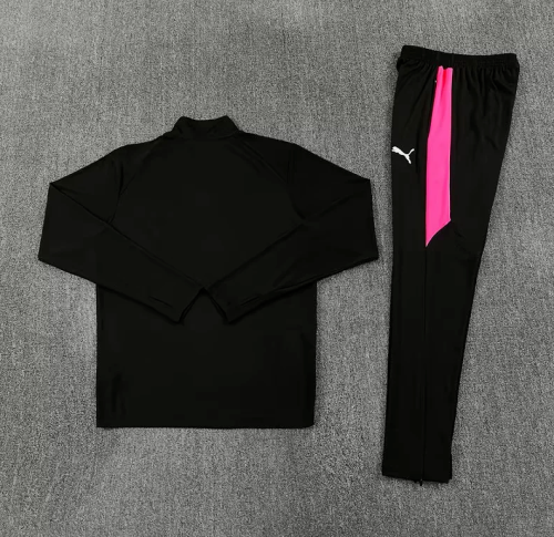 2026-2027 Portugal Black/Pink Soccer Training Sweater Jacket Football Jacket and Pants
