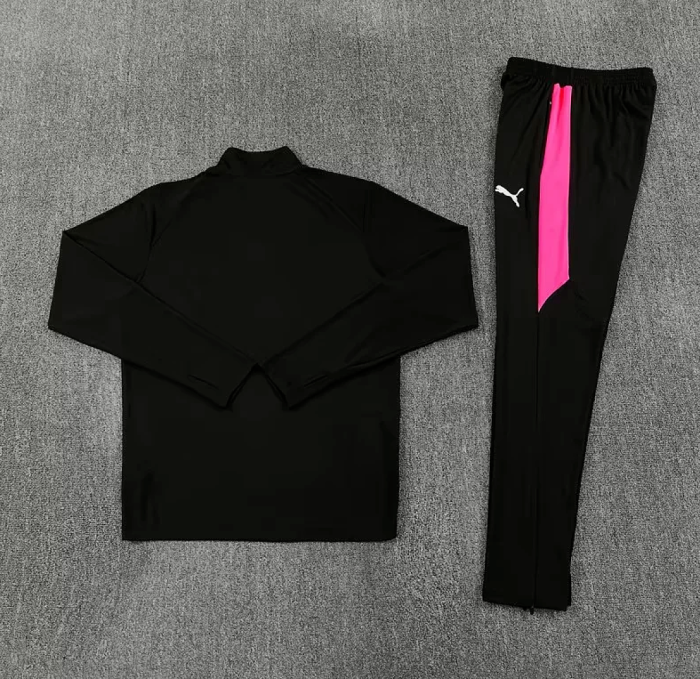 2026-2027 Portugal Black/Pink Soccer Training Sweater Jacket Football Jacket and Pants