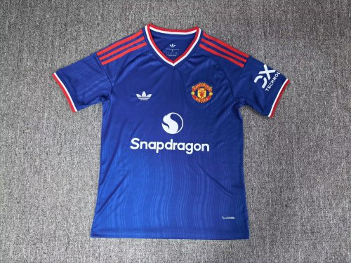 Fans Version 2026-2027 Manchester United Away Blue Soccer Jersey Man United Football Shirt