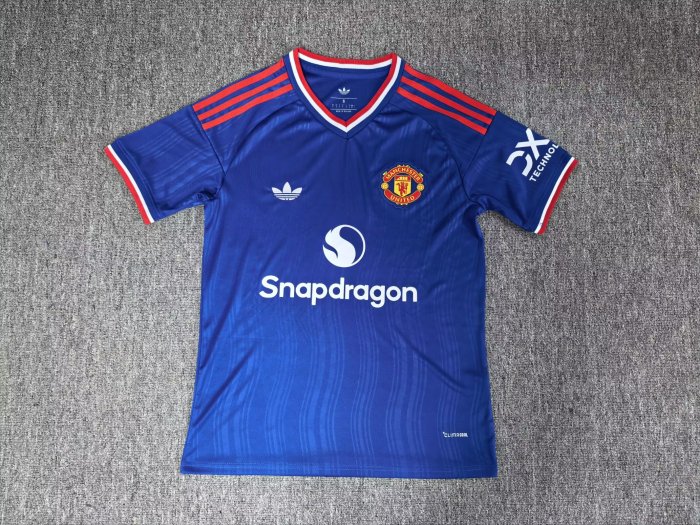 Fans Version 2026-2027 Manchester United Away Blue Soccer Jersey Man United Football Shirt