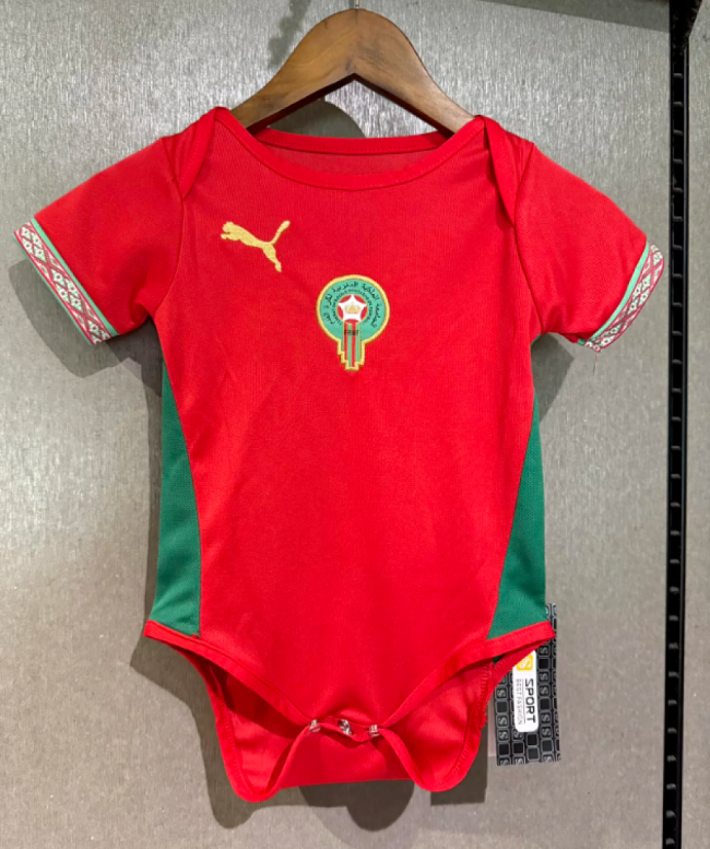 Baby Cloth 2026-2027 Morocco Home Soccer Jersey Baby Onesies
