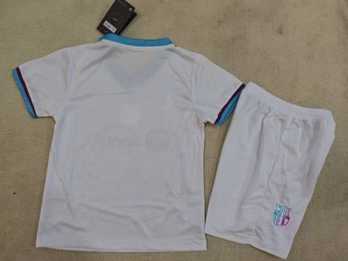 Youth Uniform Kids Kit 2026-2027 Barcelona White Soccer Training Jersey Shorts Child Football Set