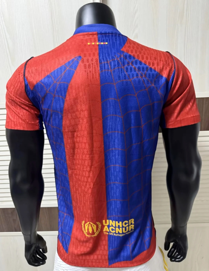 with Front Lettering Barca Camisetas de Futbol Player Version 2026-2027 Barcelona Spider Version Soccer Jersey