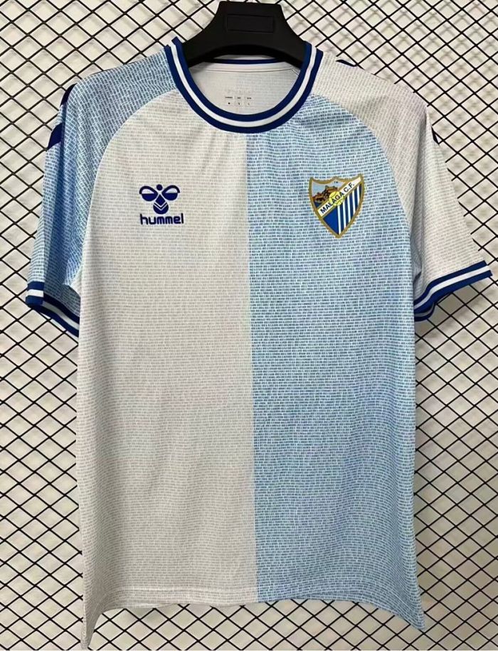 Fan Version 2026-2027 Malaga White/Blue Soccer Training Jersey Football Shirt