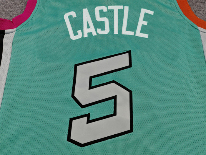 2023 City Edition San Antonio Spurs 5 CASTLE Green NBA Jersey Basketball Shirt
